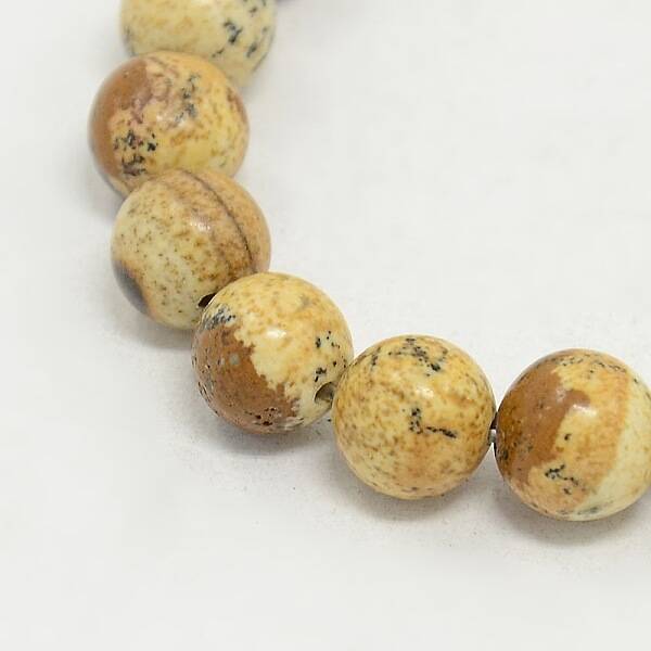 Picture Jasper Round Beads Strands