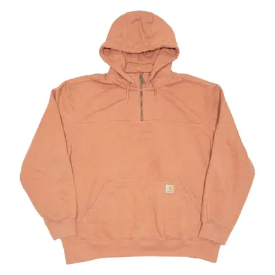 CARHARTT Loose Fit Mens Orange Hoodie 2XL