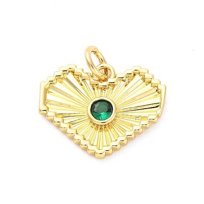 Brass Micro Pave Cubic Zirconia Pendants