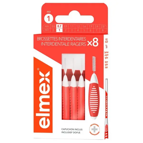 Elmex Interdental Brushes 0.7mm (Size 1) x8