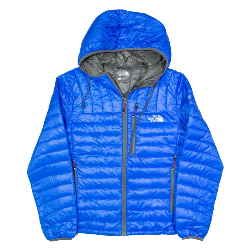 THE NORTH FACE Summit Series Mens Puffer Jacket Blue Hooded L