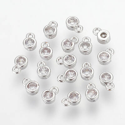 Brass Cubic Zirconia Charms