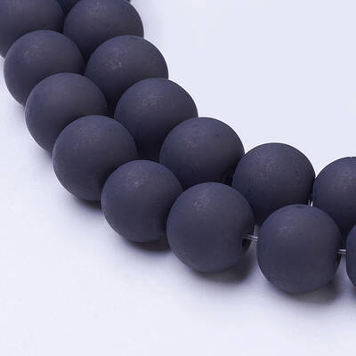 Frosted Glass Bead Strands