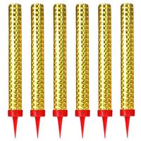AOYADA 6 PCS birthday candles Candles Gold Birthday Candles Cuppcake Candles Long Thin Cake Candles in Holders for Birthday W...