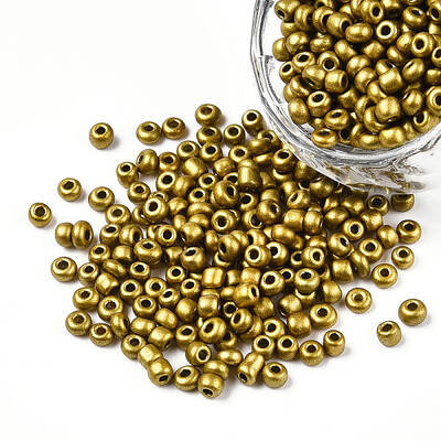 6/0 Baking Paint Glass Round Seed Beads