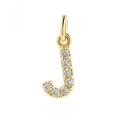 Brass Cubic Zirconia Pendants with Jump Rings