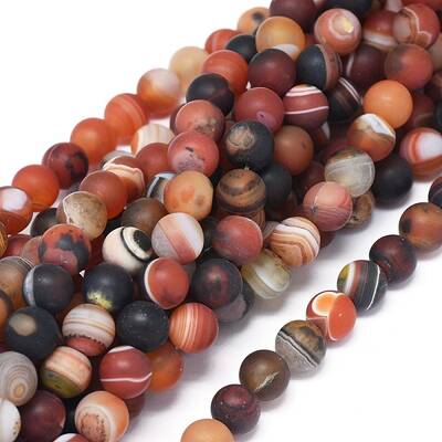 Natural Banded Agate/Striped Agate Beads Strands
