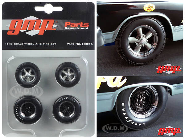 Wheels and Tires Drag Set of 4 pieces \