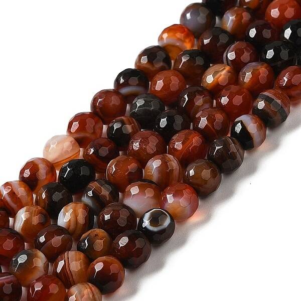 Natural Striped Agate/Banded Agate Beads Strands