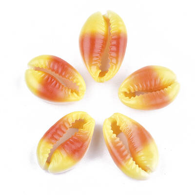 Printed Cowrie Shell Beads
