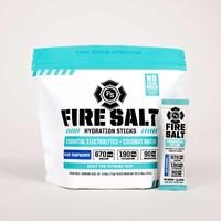 FIRE SALT Hydration Sticks - Essential Electrolytes & Coconut Water - Zero Sugar - 32 Pack - Sport Energy Drink Mix