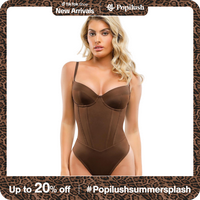 Popilush The Shapewear Bodysuit Corset Style Thong Bodysuits  Womenswear Tops Clothing Underwear