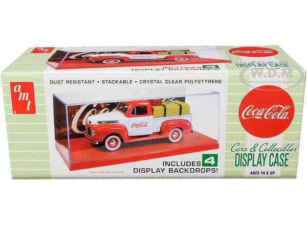 Collectible Display Show Case with Red Display Base and 4 \