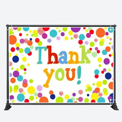 Colored Dots Teacher Appreciation Week Backdrop - Aperturee