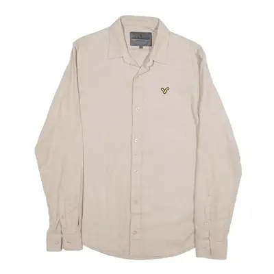 VOI JEANS Plain Shirt Beige Long Sleeve Mens M