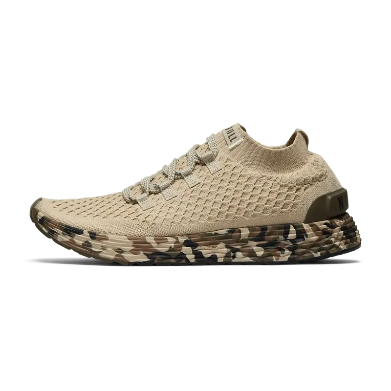 NOBULL Women's Allday Knit Shoe in Beige Camo - Everyday Sneaker, Casual Footwear