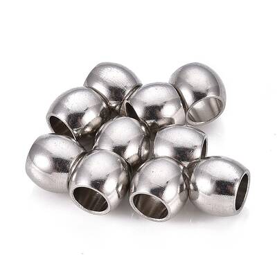 Tarnish Resistant 201 Stainless Steel European Beads