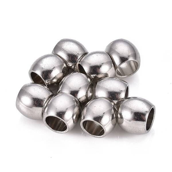 Tarnish Resistant 201 Stainless Steel European Beads