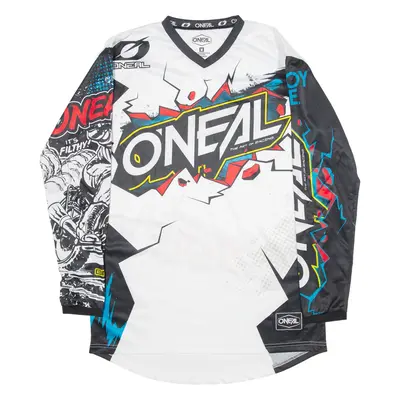 O'NEAL MX Mens T-Shirt White Long Sleeve M