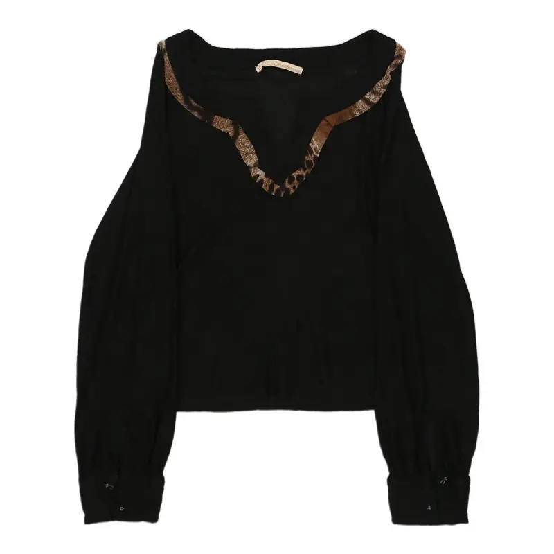 Cavalli Class Long Sleeve Top - Small Black Polyester | Size: small