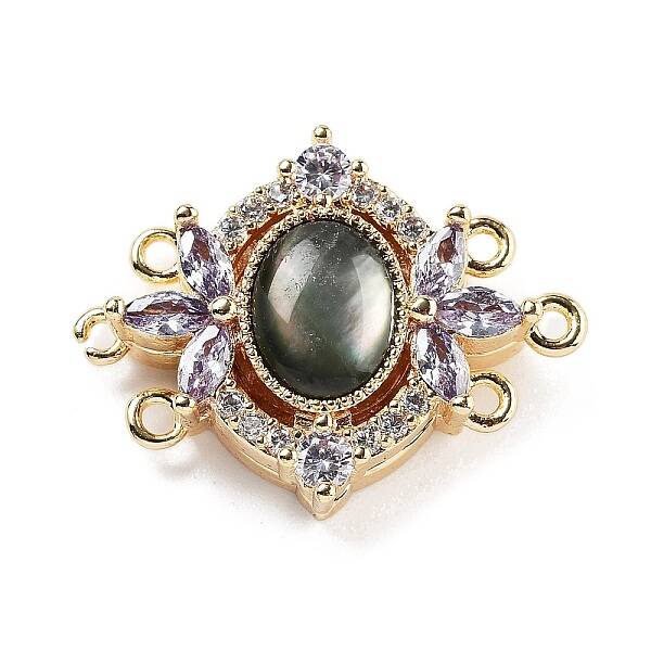 Brass Micro Pave Cubic Zirconia Magnetic Clasps