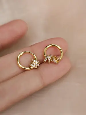 925 Sterling Silver Rhinestone Decorated Earrings, Fashionable Earrings for Women, Daily Clothing Decor, Trendy All-match Jew...
