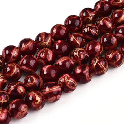 Baking Painted Glass Beads Strands
