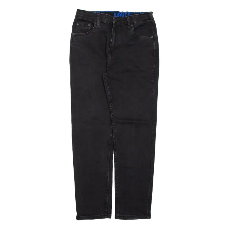 LEVI'S 502 Jeans Boys Black Regular Tapered Charcoal Wash W32 L27