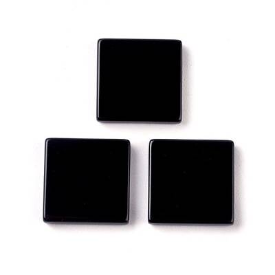 Natural Dyed & Heated Black Agate Cabochons