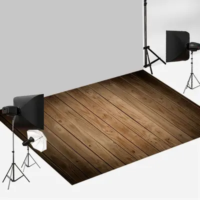 Aperturee Vertical Striped Photography Wood Floor Backdrop | Floor Drops For Photography | Floor Background For Photography |...