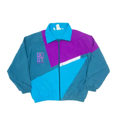LOTTO Shell Jacket Blue 90s Colourblock Mens 2XL