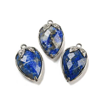 Natural Lapis Lazuli Faceted Pendants