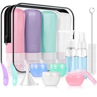 16 Pcs Silicone Travel Bottles Set, Leak-Proof Travel Size Toiletries, TSA Approved Travel Bottles for Toiletries,Portable Tr...