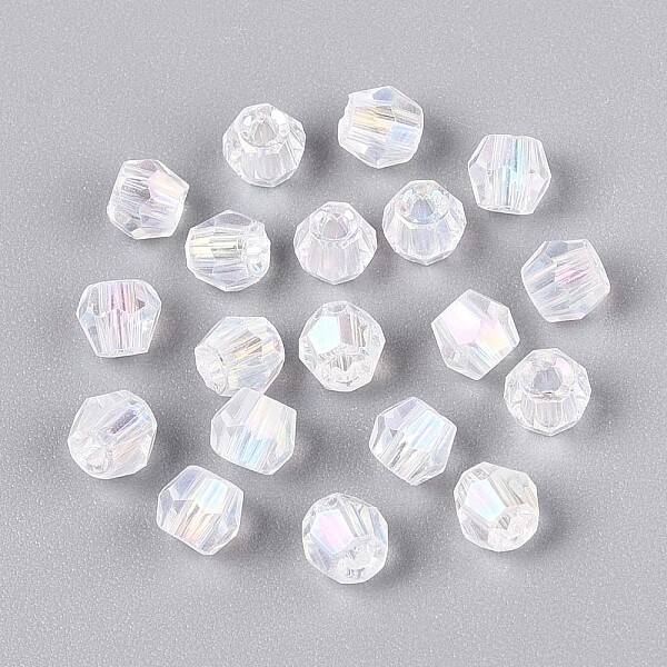 Transparent Spray Painted Glass Beads
