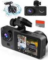 Dash Camera for Cars, 4K Full UHD Dash Cam Front and Rear Inside,Car Camera with Free 32GB SD Card,Built-in Super Night Visio...