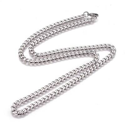Non-Tarnish 304 Stainless Steel Cuban Link Chain Necklaces