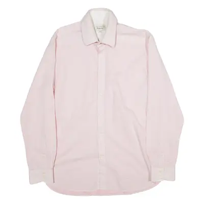 TED BAKER Endurance Mens Plain Shirt Pink Long Sleeve M