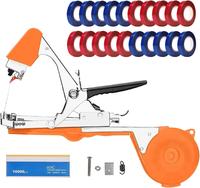 Plant Tying Machine Tomato Tape Tool Fruit Twine Tool with 21 Rolls of Tape and 1 Box of Staple for Garden Vegetable Grape Cu...