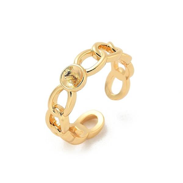 Brass Open Cuff Ring Settings