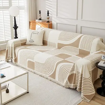 Chenille Series Double-sided Sofa Cover Blanket, 1 Count Dust Blanket, Simple and Fashionable Home Good Things Convenient Mac...