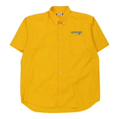 Synergy Clique Short Sleeve Shirt - 2XL Yellow Cotton