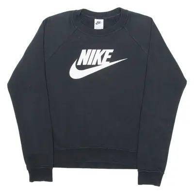 NIKE Mens Sweatshirt Black Crew Neck S