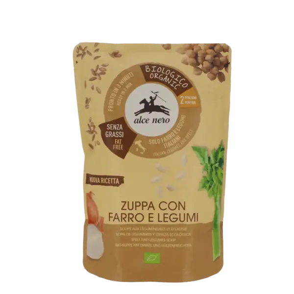 Alce nero Organic Farro and Legume Soup Alce Nero 500g