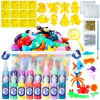 DIY 16 magical hues Elf Gel Magic Water  & 20 Molds Glow in the Dark Easily Make Squishy Water Pets A Creative Handmade Toy S...