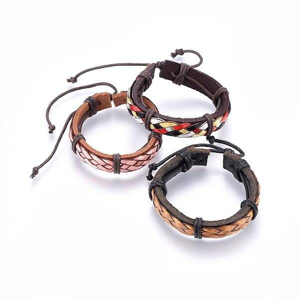 Braided Leather Cord Bracelets