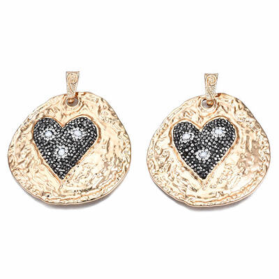 Rack Plating Alloy Rhinestone Big Pendants