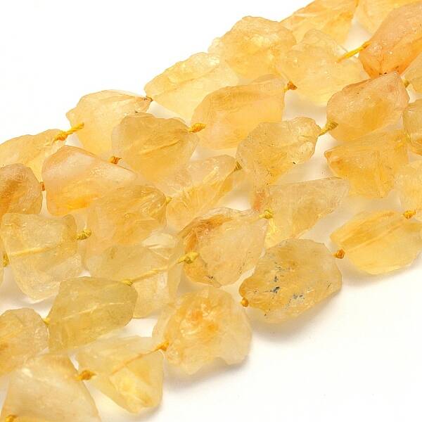 Rough Raw Natural Citrine Beads Strands