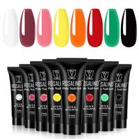 ROSALIND Mini Poly Nail Gel Set 8 Classic and Fashional Colors Extension Nail Gel Manicure Crystal Gel Acrylic Need UV Lamp t...