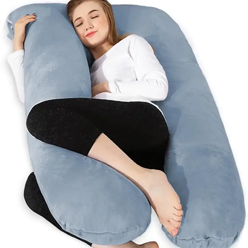 Chilling Home Pregnancy Pillows U-shaped Full Body Maternity Pillow 55 Inch for Back, Legs, Belly & Hips Support with Softnes...