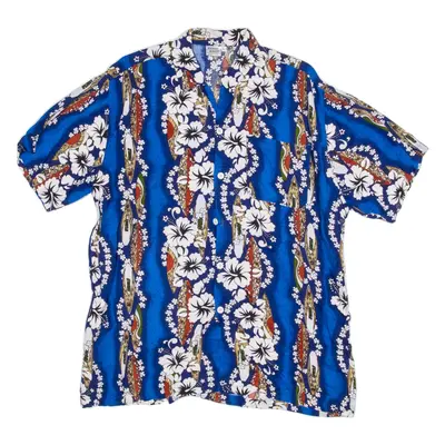 KOKO KNOT Mens Shirt Blue Floral L
